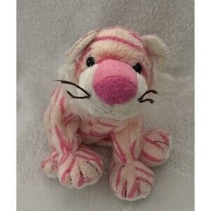 Baby Ty Pluffies Pink Growlers Lion Tiger Stripe Stuffed Plush Beanbag 2006